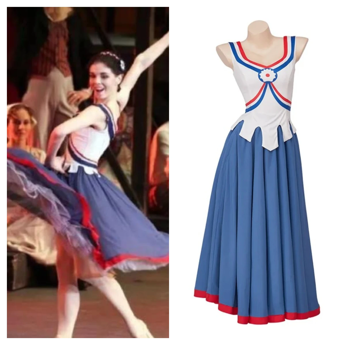 Musical Ballet Flames of Paris Cosplay Costume Dress Theatre Broadway Festival Stage Performance Halloween Party Outfit