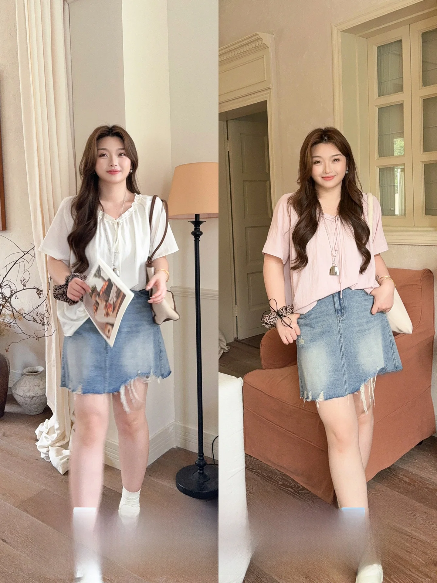 

Chic Bell Diary Large Size Women's Shirt with Belt French Style V-Neck Long Sleeve Leopard Print Top Elegant Fashionable