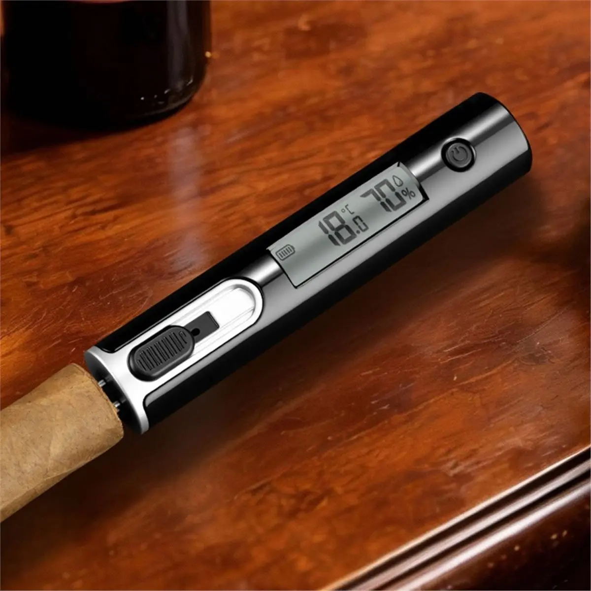 A89X Digital Cigar Hygrometer Dual Mode with Probe, High Humidity Temperature Meter Tester Reader for Cigar Case A