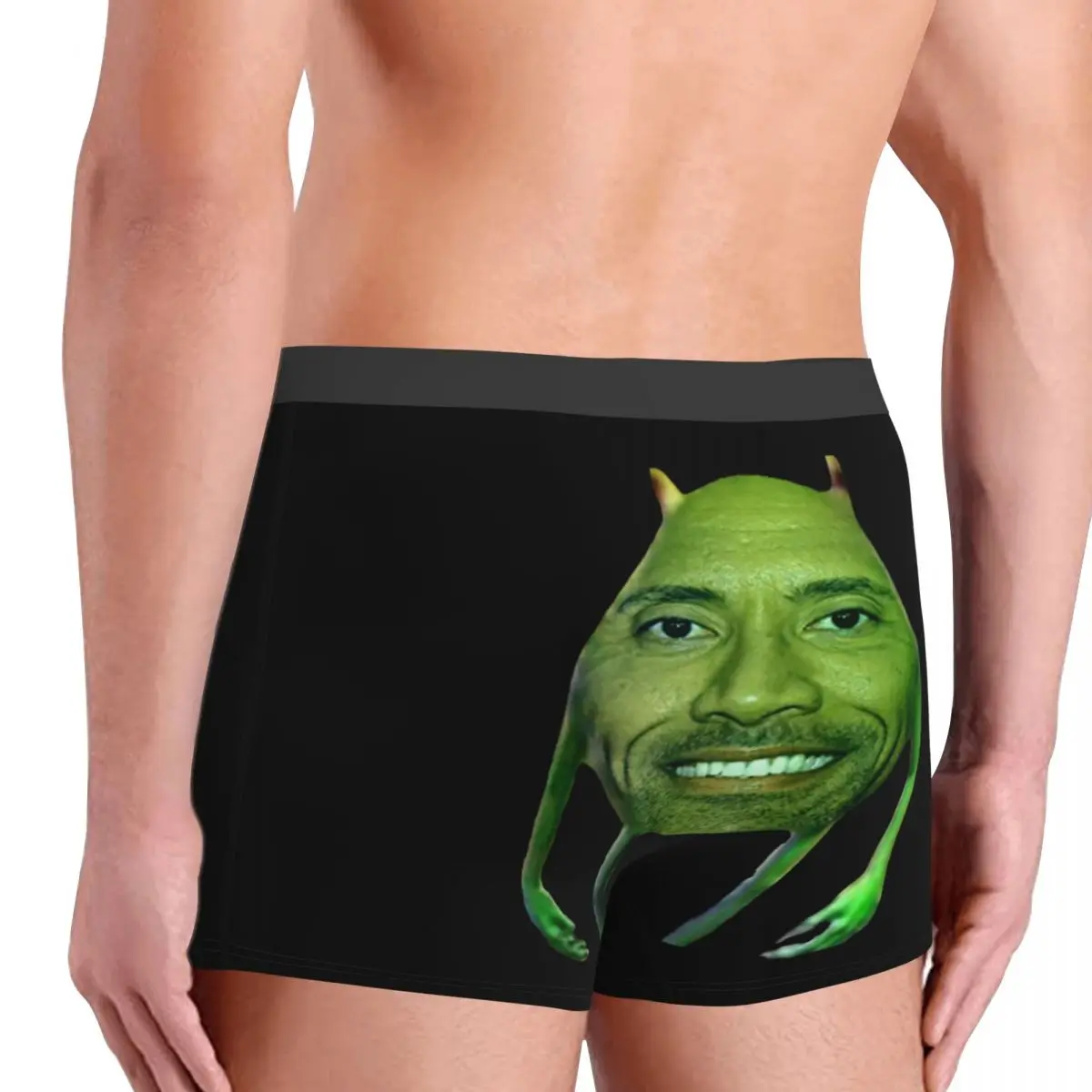 Custom Novelty Dwayne The Rock Johnson Meme Boxers Shorts Panties Men\'s Underpants Breathbale Briefs Underwear