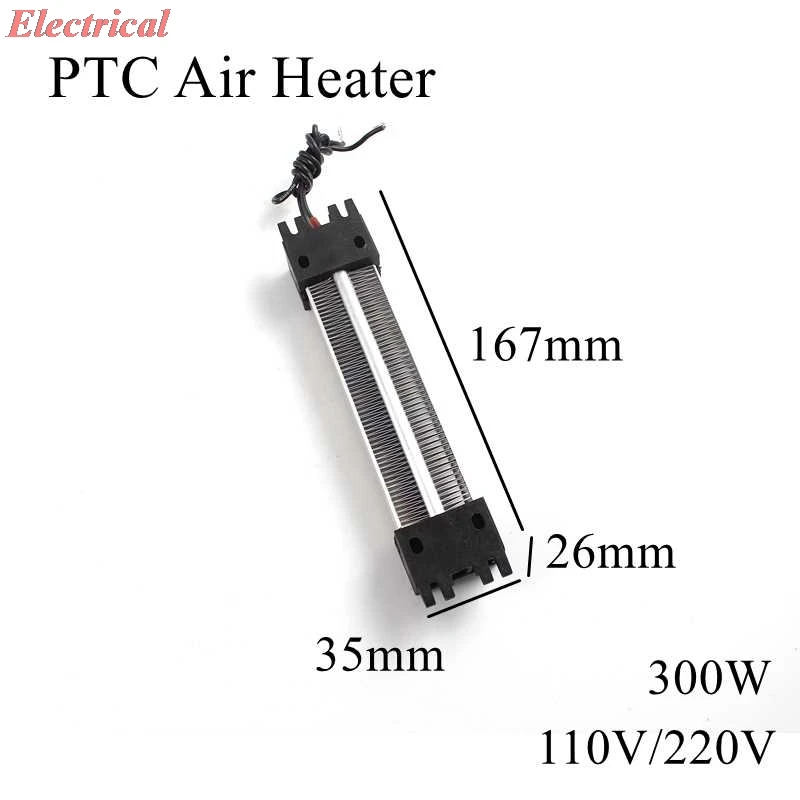 1PC 300W 110V 220V PTC Heizung Keramik Thermistor Luft Heizung Induktion Aquarium Auto Film Platte 167x35x26mm 152x32x26mm