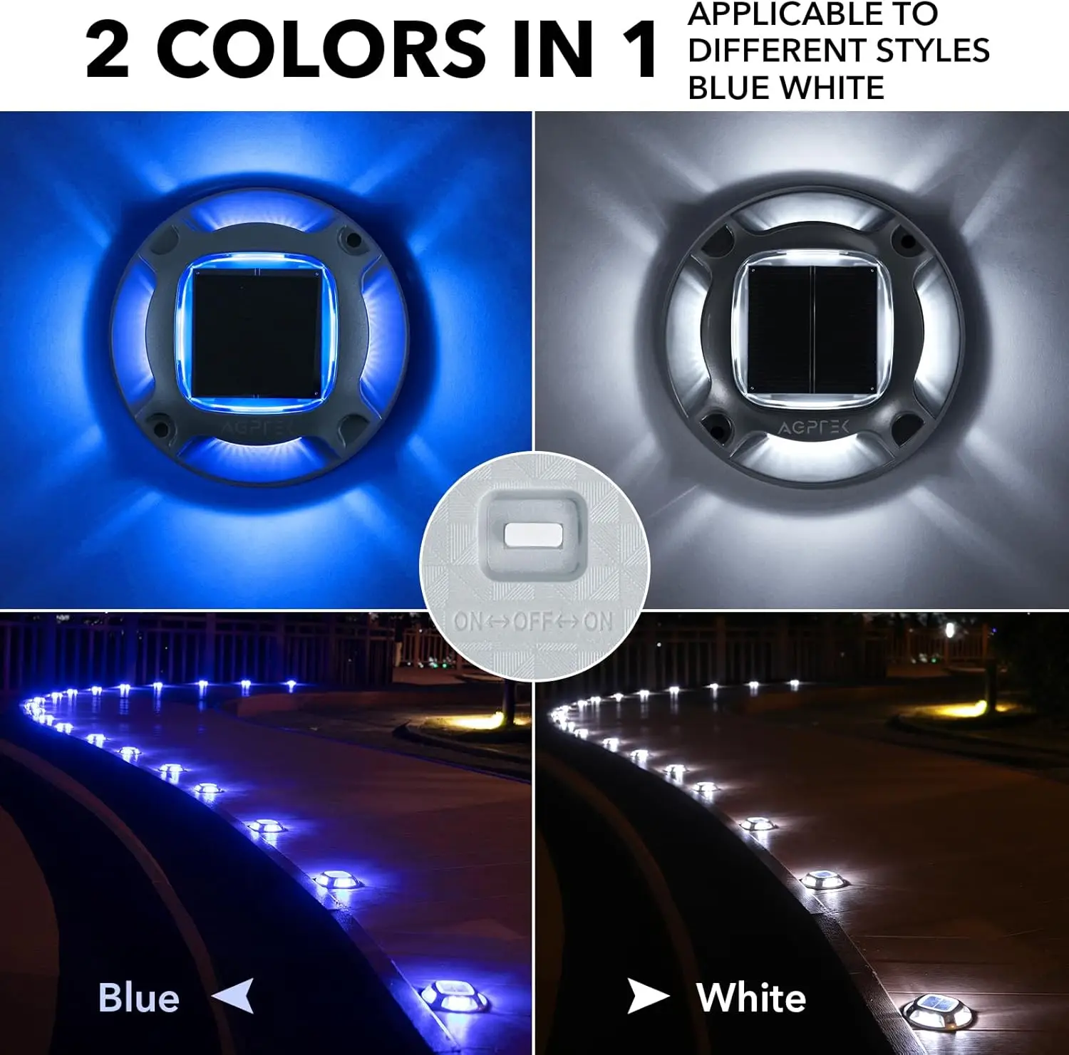 Step Lights Clear Glass 7in Dancing Firefly Stake Spring RGB