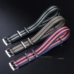 Soft Nylon Strap for Omega Seamaster 007 Men Women Military Canvas Replace Watch Band for Seiko Universal Sport Band 20mm Belt