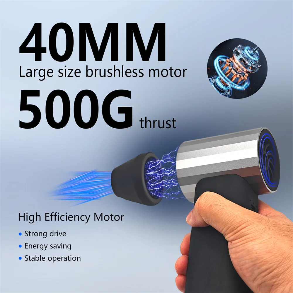 Turbo Jet Fan 110000RPM Wind Speed 52m/s Portable fan Leaf blower wireless super powerful Air Blower Keyboard Car Dust Cleaner