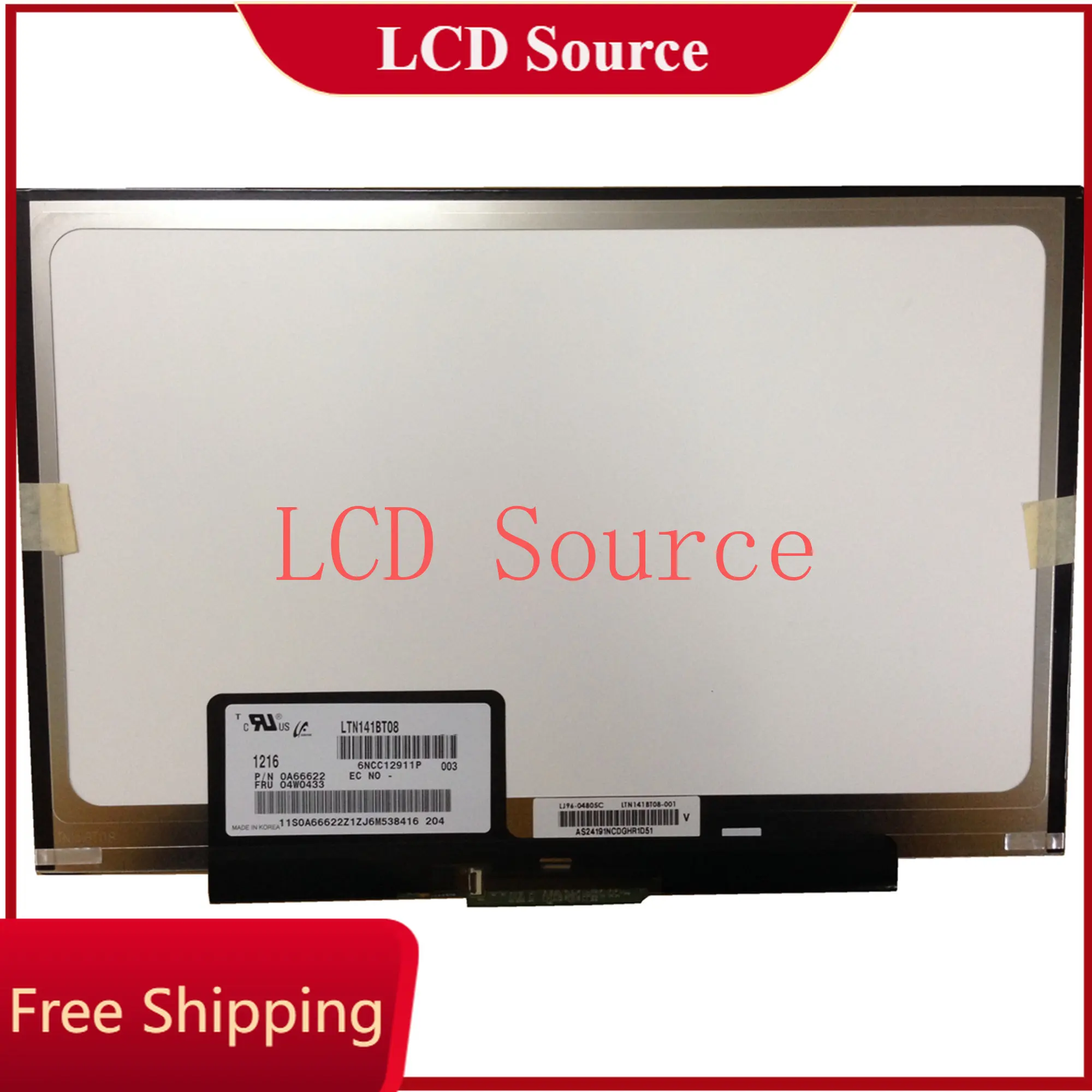 

LTN141BT08 fit LT141DEQ8B00 LCD Screen for IBM Lenovo thinkpad T400S T410S NEW