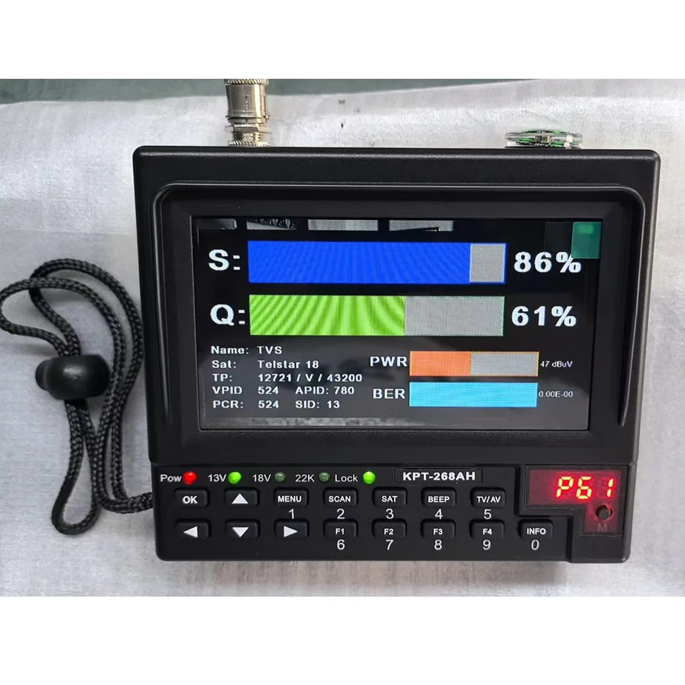 DVB-S2 KPT-268AH Satfinder HD Digitaler Satelliten-TV-Empfänger Finder-Messgerät MPEG-4 DVB-S2 Sat-Finder