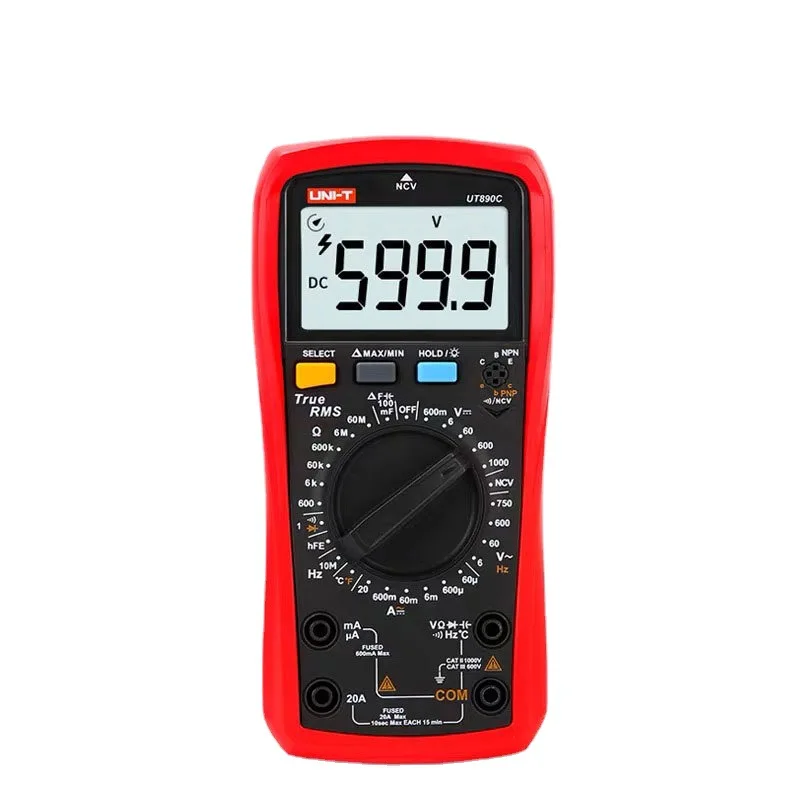 

UT890D + UT890C True RMS 6000 отсчетов AC/DC Live Function NCV Цифровой мультиметр с ЖК-подсветкой Портативный