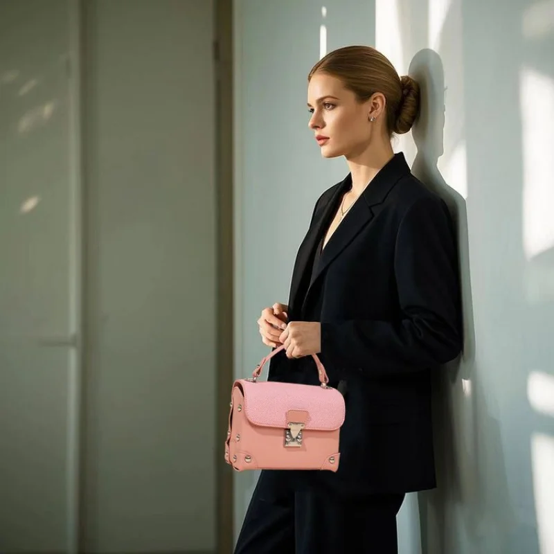 Роскошная женская элегантная кожаная сумка, модная пригородная классическая элегантная женская повседневная простая винтажная сумка через плечо