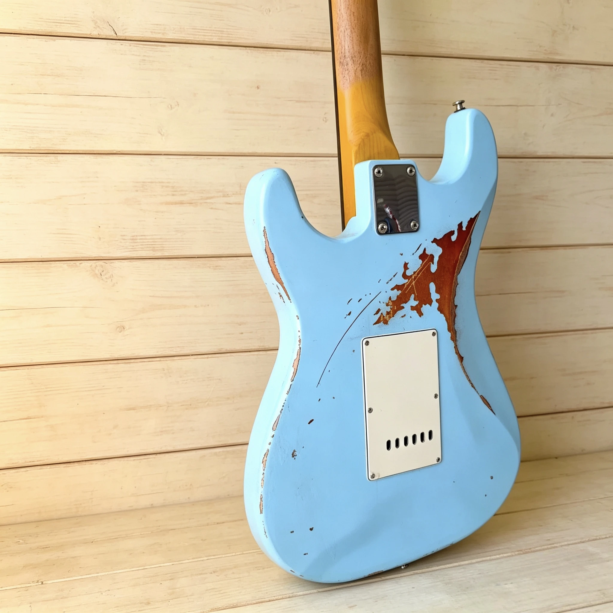 Vintage Blue Rustic Electric Guitar S-S-S Pickup Rosewood Fingerboard Suitable for Beginners And Advanced Players