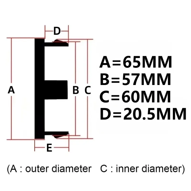 4 Stück Schwarz-Silber SVT Logo Auto-Radnabenkappen 65MM 57MM Radnabenkappen Felgenabdeckungen Staubschutz Ersatz Auto-Styling-Zubehör – Detail 4