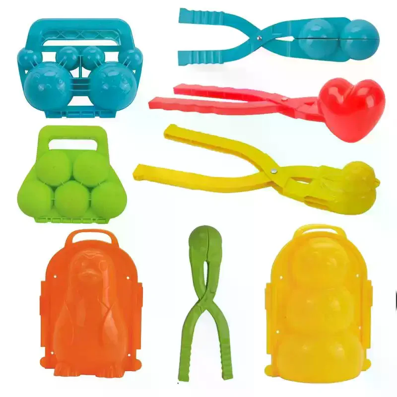 1 قطعة كرة الثلج للأطفال مكافحة قالب الثلج أداة الشتاء البطريق بطة الكرتون الرمال كليب لعبة صانع كرة الثلج