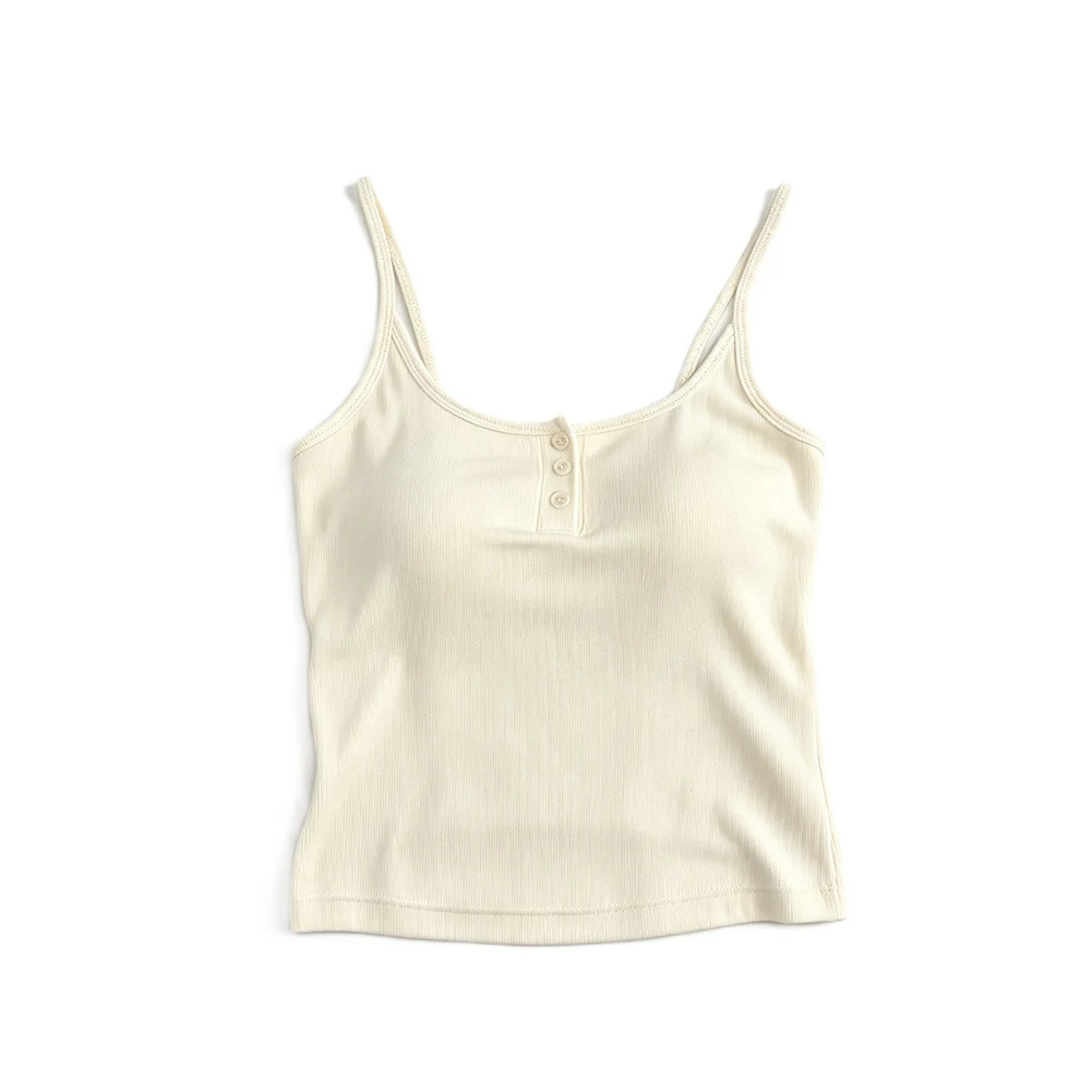 Womens Sleeveless U-Neck Camisole Constructed from Cotton Regular for Fit Tank For Top for Leisure Activities and Daily Wear