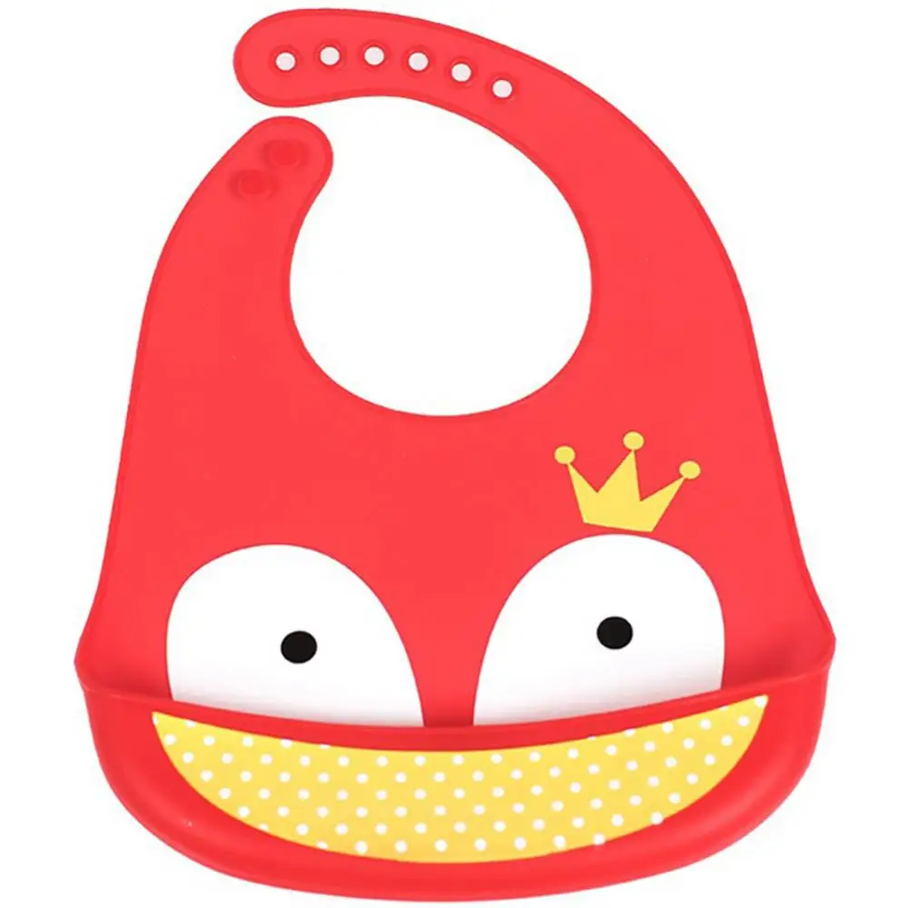 

Silicona Baby Food Grade Waterproof Silicone Bibs For Baby Adjustable Cute Cartoon Baby Bib Boys Toddler Feeding Stuff