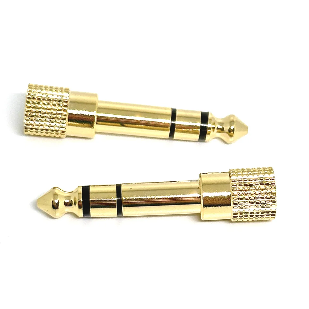 1-3pcs Jack 6.5 6.35mm Male Plug to 3.5mm Female Connector Headphone Amplifier Audio Adapter Microphone AUX 6.3 3.5 mm Converter