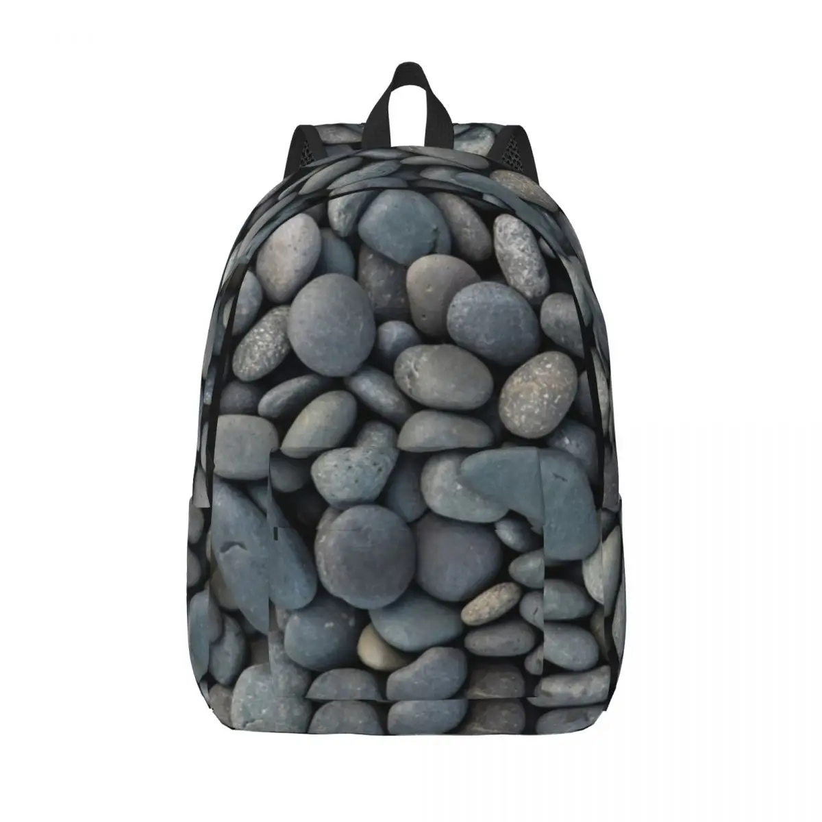 

Gray River Stone Pebbles River Rock Student Backpack School Bag Hiking Travel Daypack for Boys Girls Bookbag Shoulder Bags