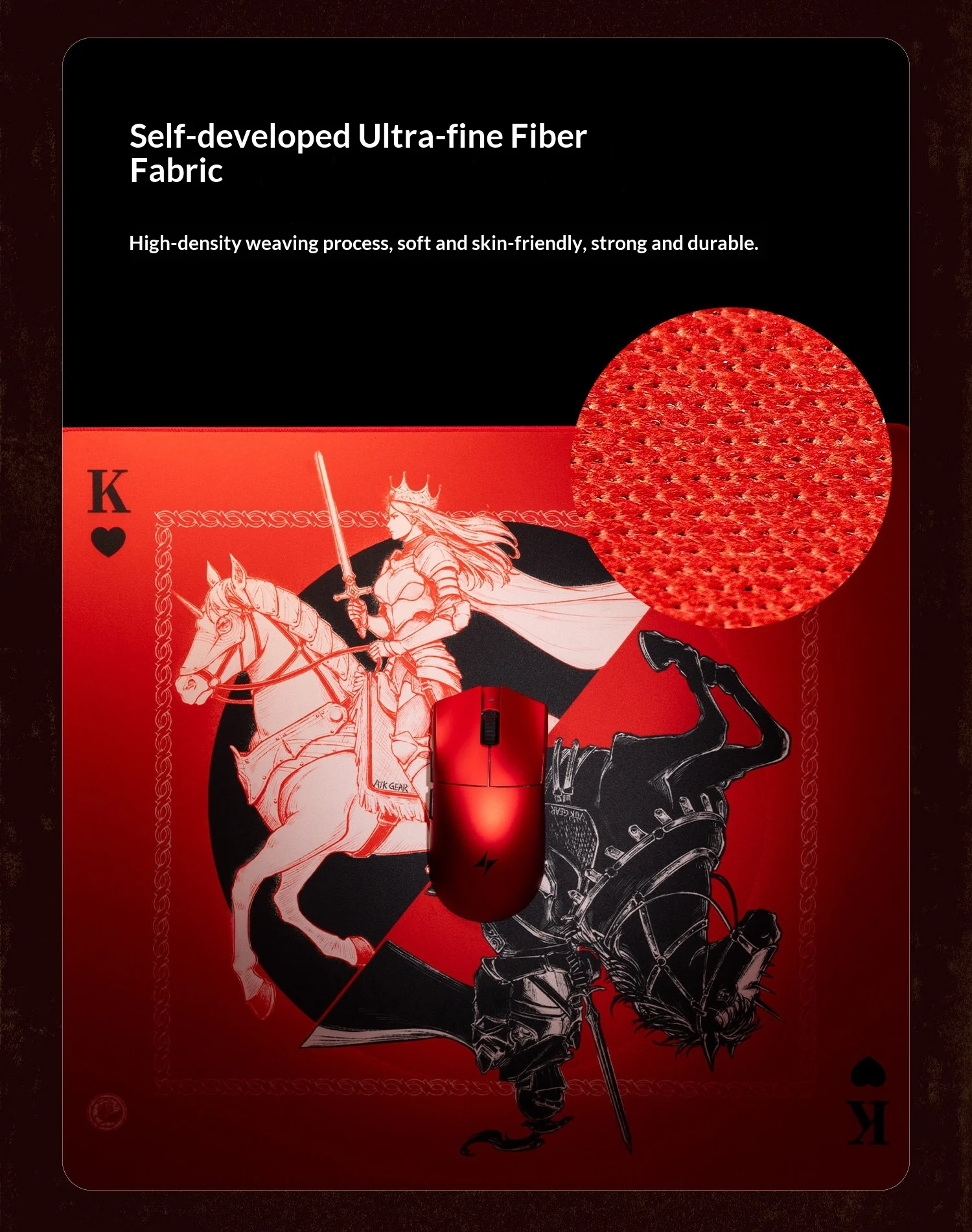 Original ATK Mauspads Warhorse Battle Riding Mauspad Original-Illustration E-Sports FPS-Spiel Büro Fearless Contract Delta – Detail 8