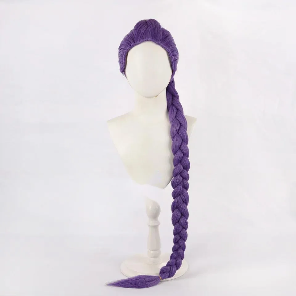 Anime Kpop HUNTRIX Rumi Cospaly Wig Demon Hunter Hair Volume Violet Long Hair Ponytail For Hallowmas Party Adult Women Men