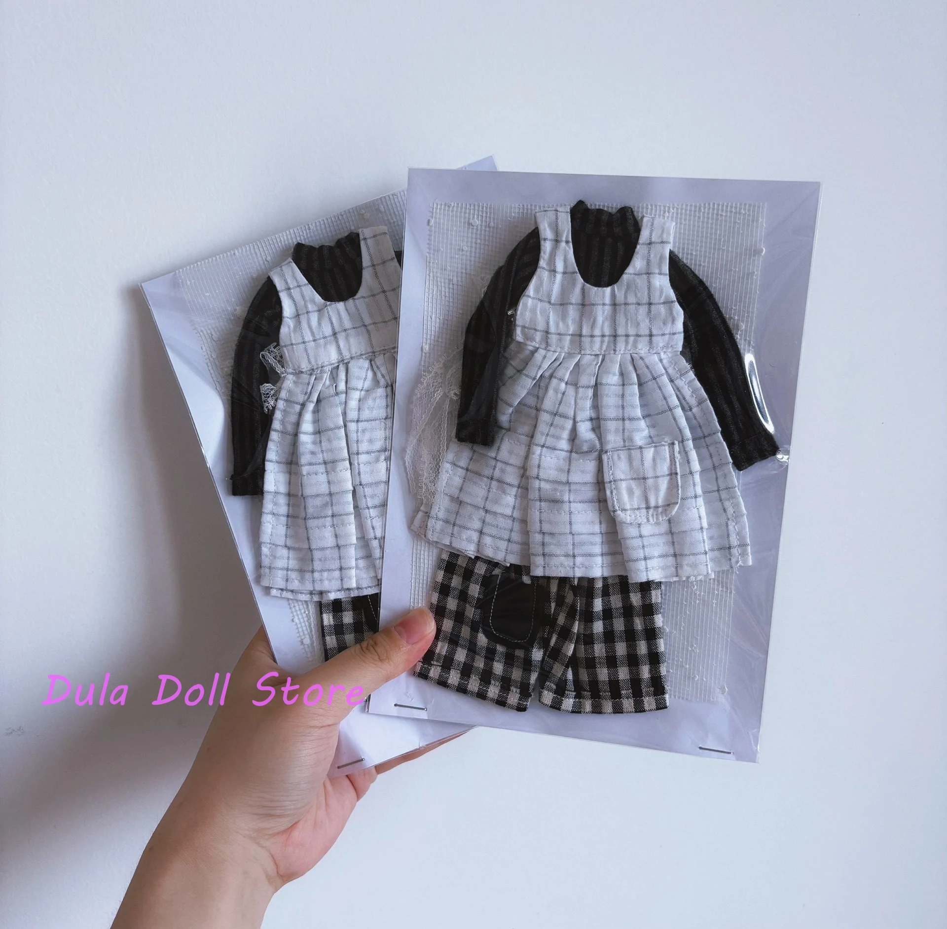 

2026 Dula Doll Clothes Domestic maid black bottomed skirt pants set for Blythe ob24 ob22 ICY JerryB 1/6 Doll Accessories