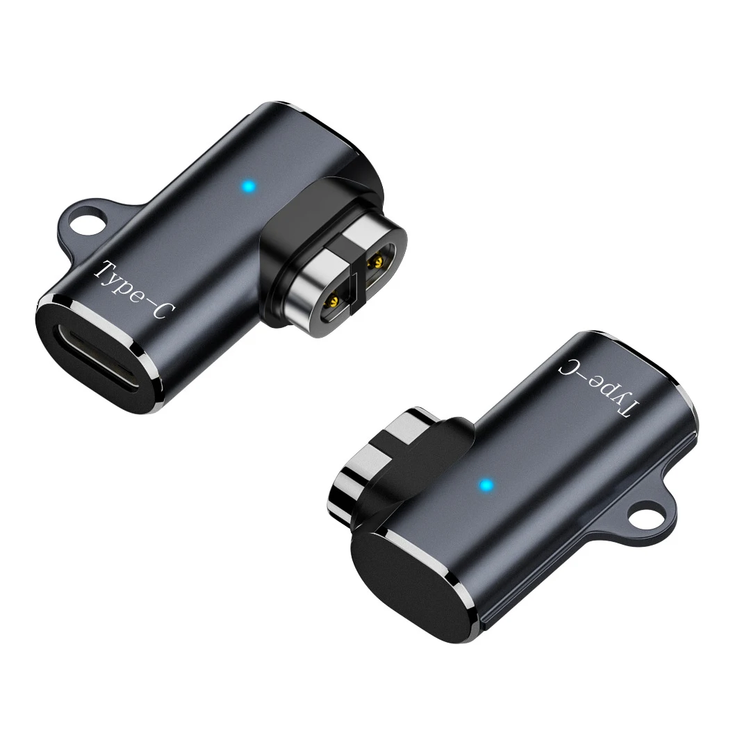 USB C/For iOS إلى محول مغناطيسي لسماعات Shokz كابل شحن محول 90 درجة الانحناء كابل الشاحن محول مغناطيسي