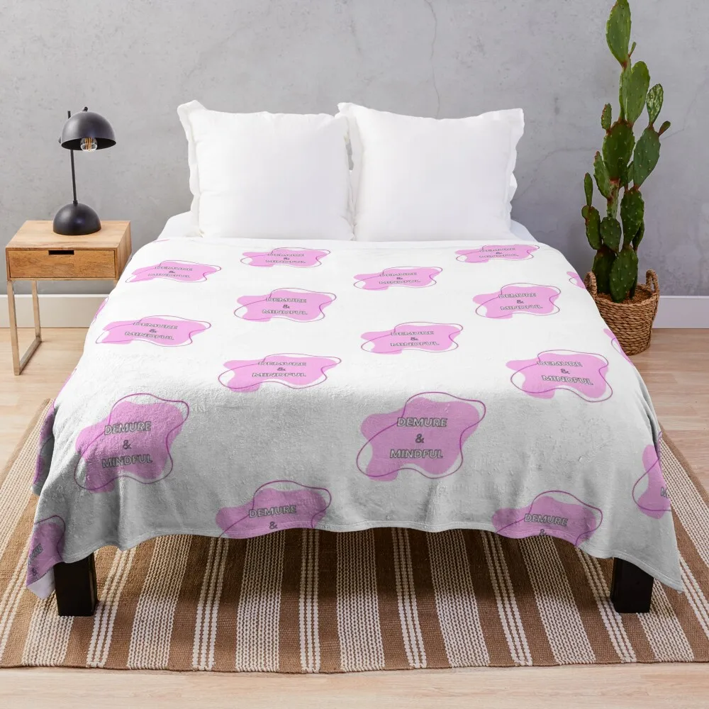 Demure and Mindful Throw Blanket Multi-Purpose Flannel Fabric Blankets