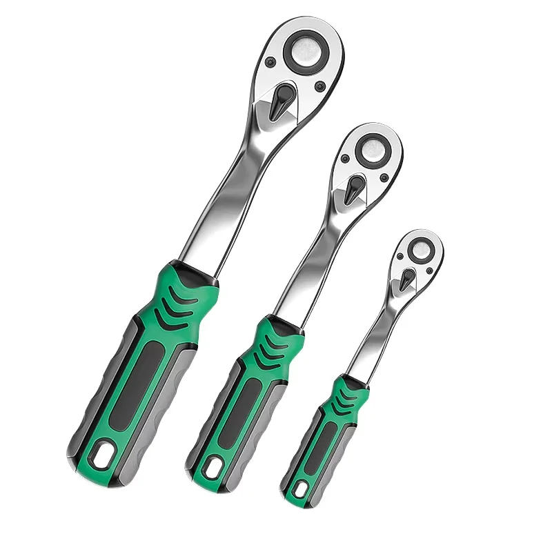 

72-Tooth Quick Release Automotive Ratchet Wrench Set OEM Non-Charging Power Socket Industrial Chrome Plated Automotive Steel