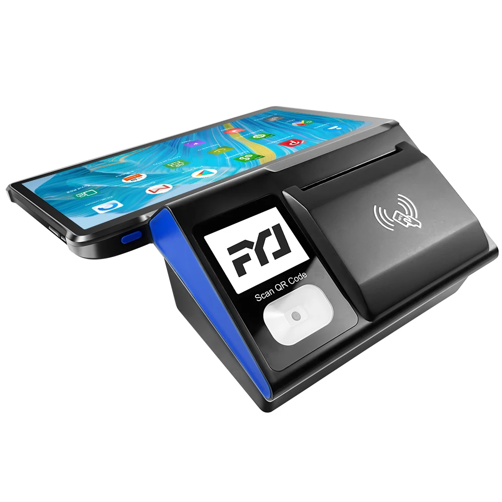 

FYJ F1-T1 11'' 4GB+64GB Smart Android Dual Screen Pos Systems All In One Touch Screen System Pos For Supermarket Restaurant