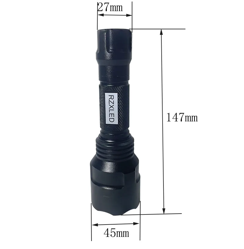 UV-C 254 nm 265nm 270nm 300nm 305nm 310 nm led blaklight flashlight that can be used to examine minerals.