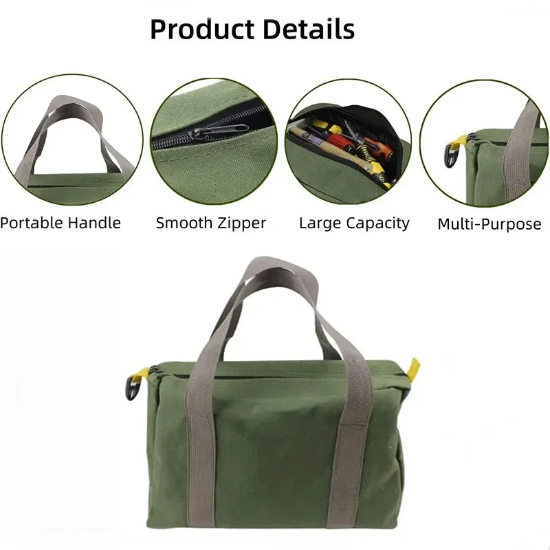 Maintenance Tool Bag Large Capacity Portable Strong Durable Water Proof Multifunctional Storage Portable Canvas Tool Bag