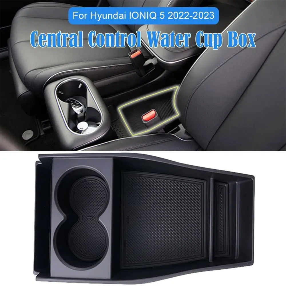 ABS Center Console Insert Tray For Hyundai IONIQ 5 2022-2023 Armrest Storage Organizer Cup Holder Anti-slip Tidying Accessory