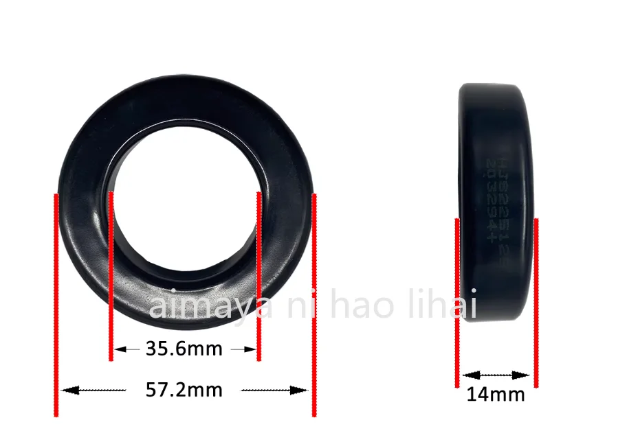Ferrosilicon aluminum magnetic ring HJS225125 high power frequency inverter inductance 57.2X35.6X14 magnetic permeability 125