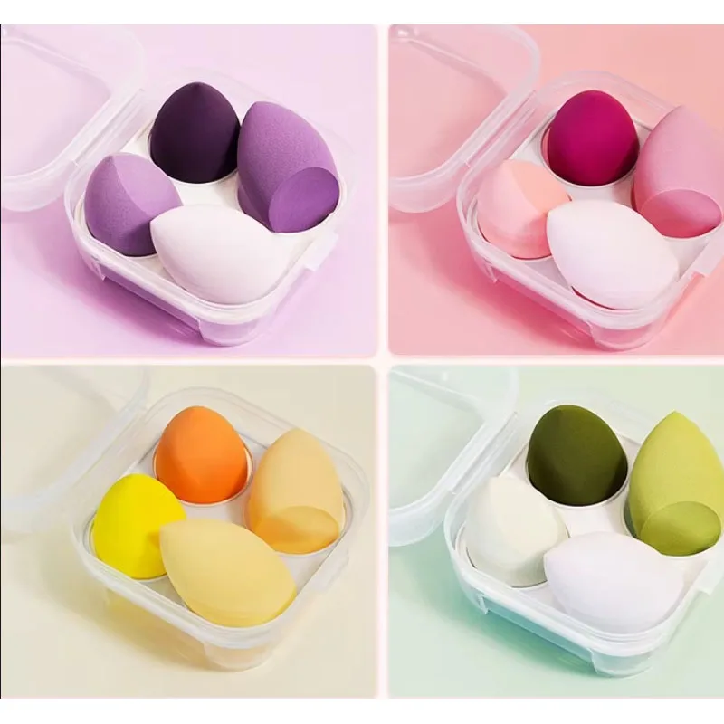 4/16pc Makeup Sponge Powder Puff Dry and Wet Combined Beauty Cosmetic Ball Foundation Powder Puff Bevel Cut Make Up Sponge Tools