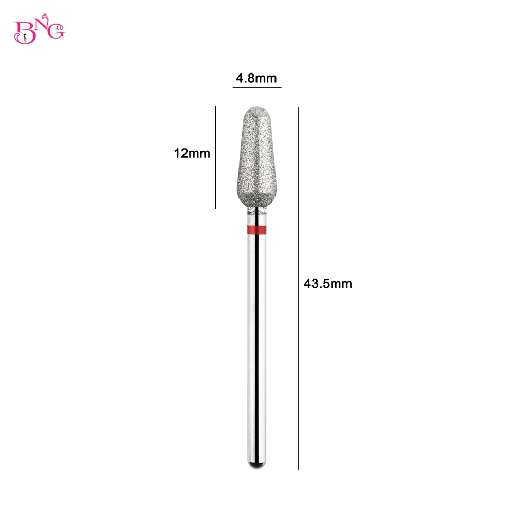 BNG Diamond E-File Nail Drill bit for Manicure Pedicure Russian Electric File bits Large Cone Professional Salon Quality bits