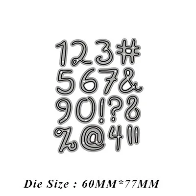 Alphabet and Number Metal Cutting Dies for Making Words Dies Cut Embossing Punching Stencils Template Mould for DIY Scrapbooking