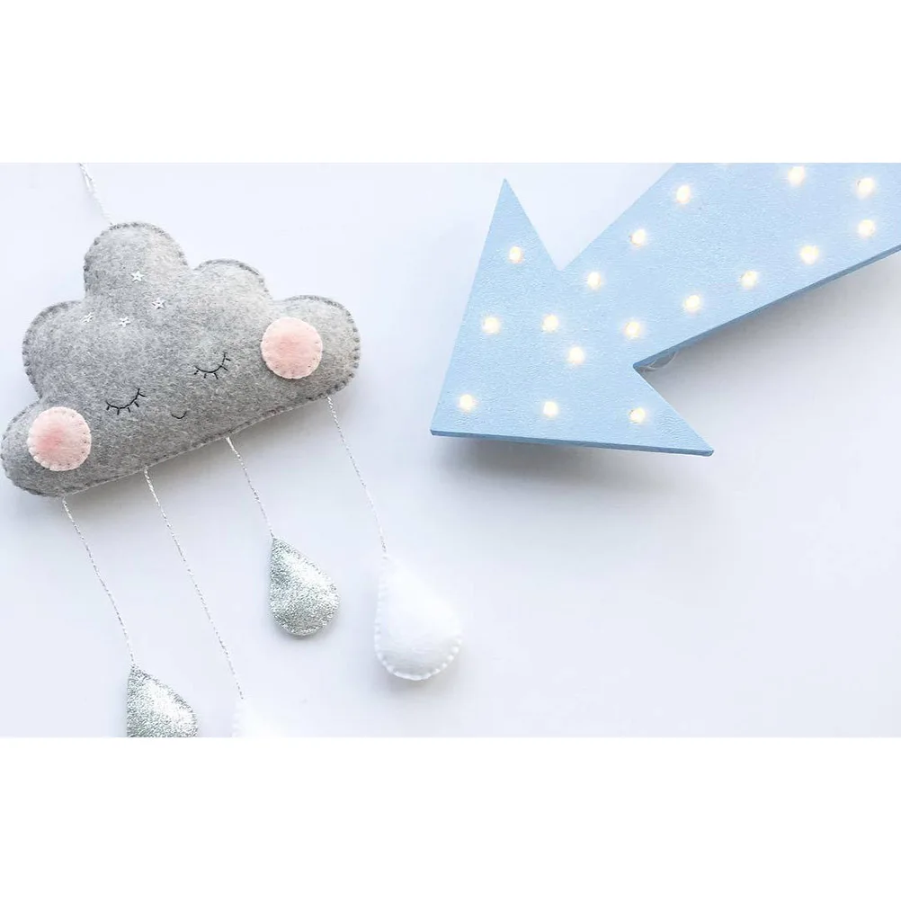 

Cloud Felt Pendant Raindrop 's Room Decor Ceiling Decorations Hanging Home