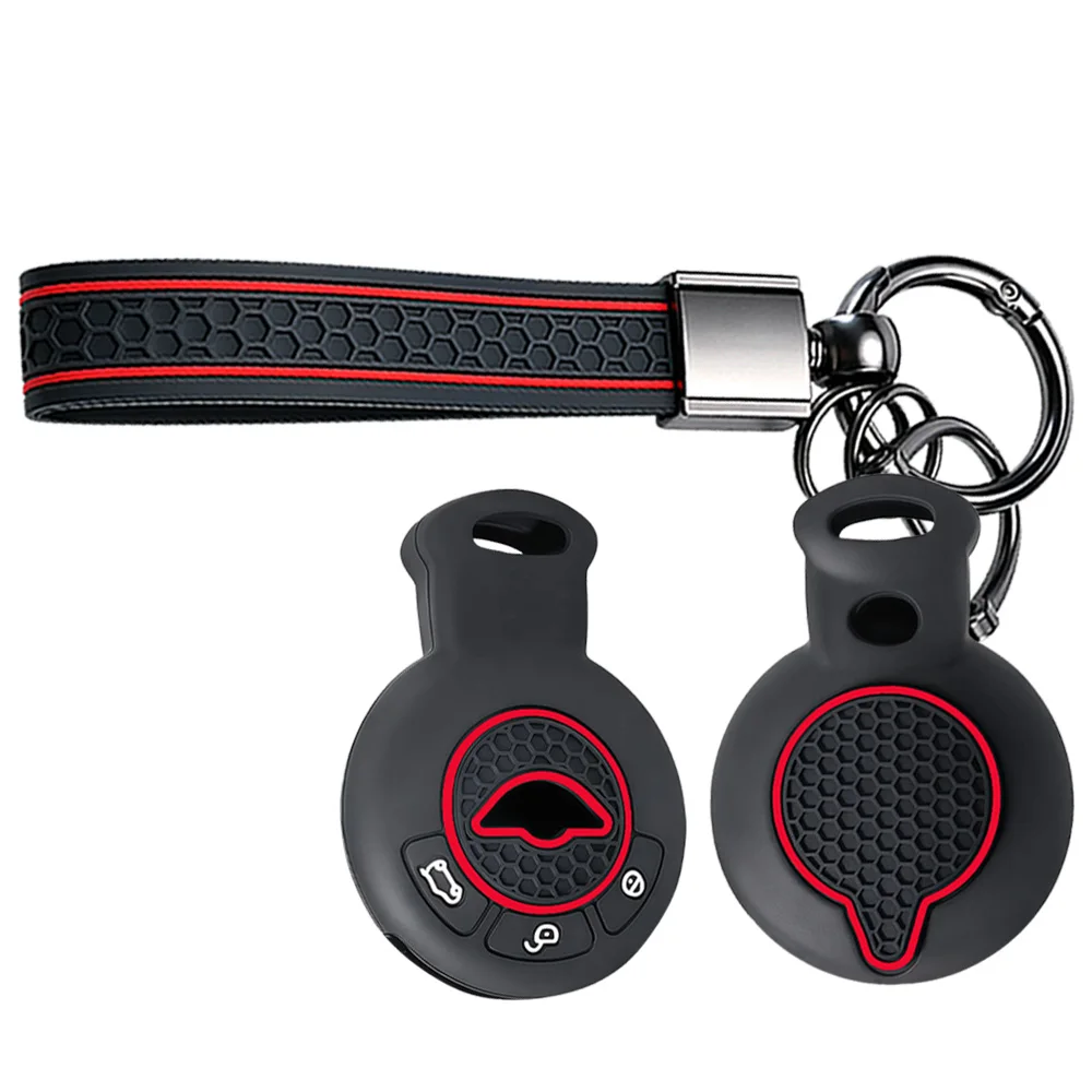 Key Case Cover With Lanyard For MINI Cooper Countryman Clubman Cabrio R56 R55 R57 R60 F56 F60 Secure Grip Comfortable Soft Touch