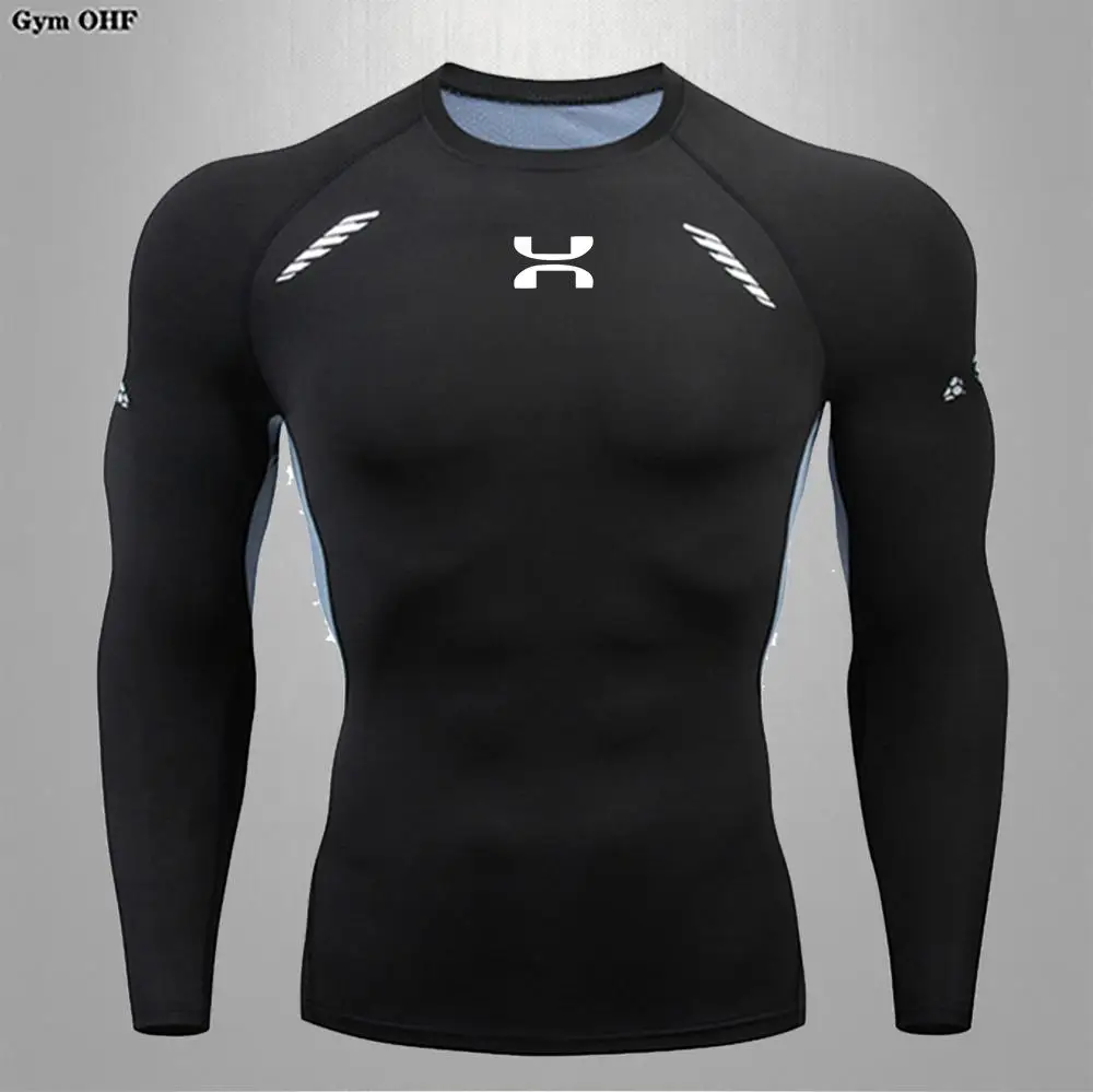 Sun Protection Second Skin Breathable Compression Shirt Men Rashguard Jiu Jitsu Fitness Gym Running Outdoors Sports T-Shirts Men