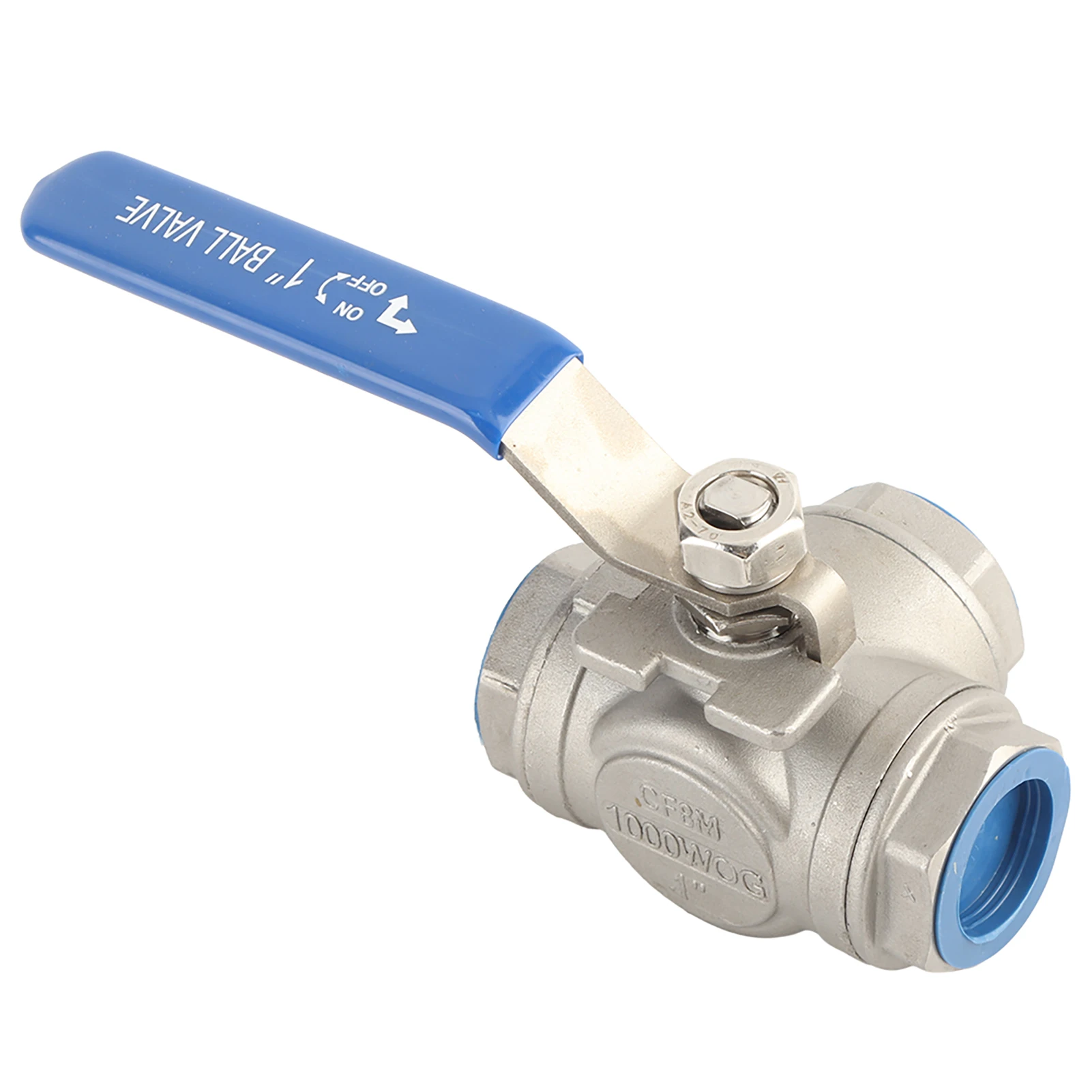 1pc Stainless Steel SUS304 Pipe Ball Valve Three Way L Type Female Thread 1