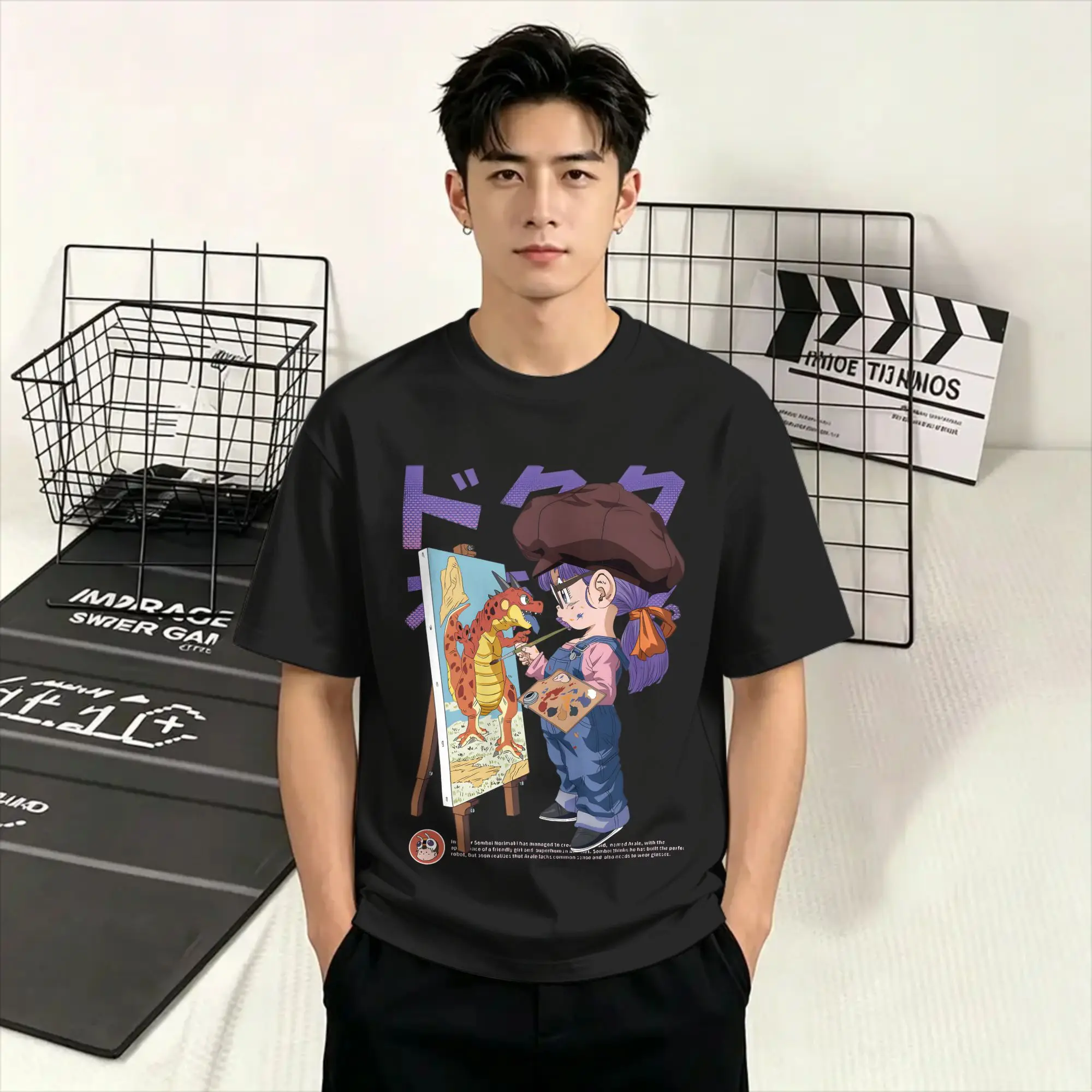 Streetwear T-Shirt Beach Dr Slump Arale Fashion T-Shirts  Cotton Tshirt for Couple Aesthetic Loose Short Sleeve Tops