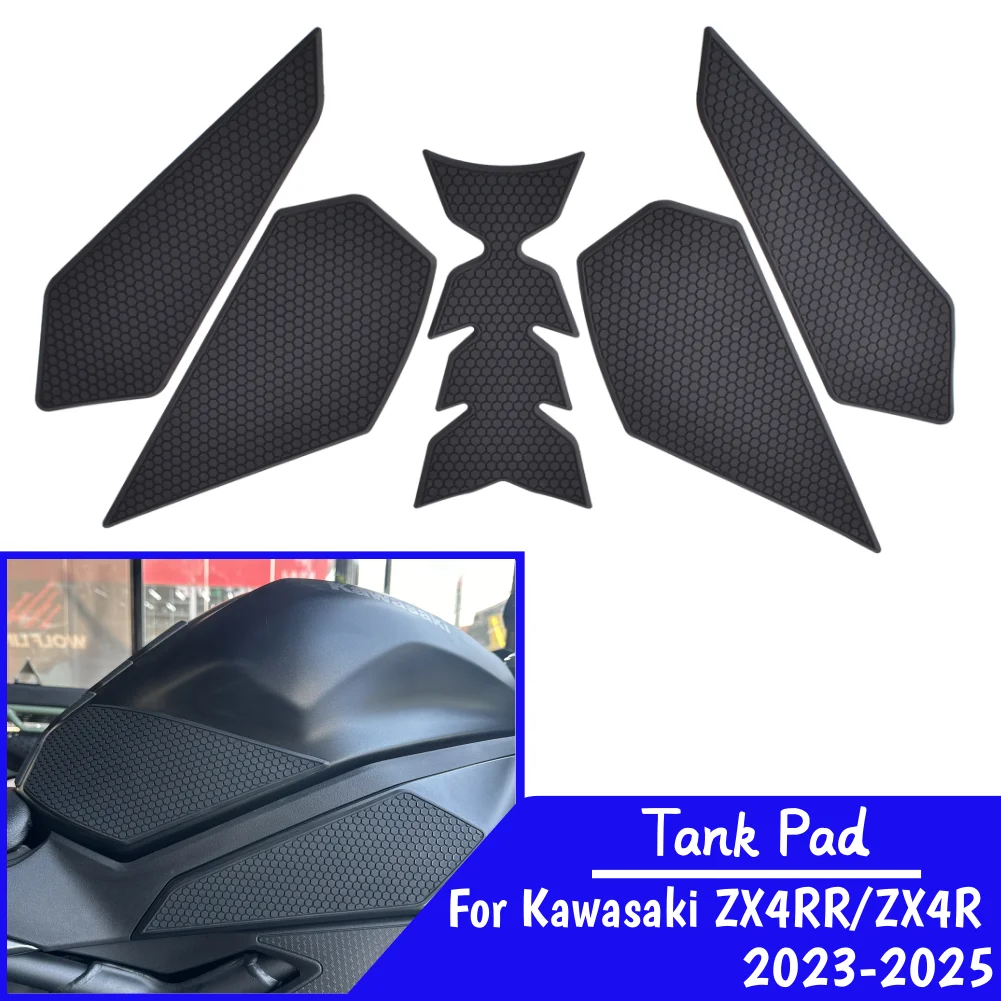 ZX4RR ZX4R Tank Pad Stickers Gas Protector For Kawasaki ZX-4RR 2023 2024 2025 ZX-4R Kit Knee Protection Sticker Motorcycle Decal