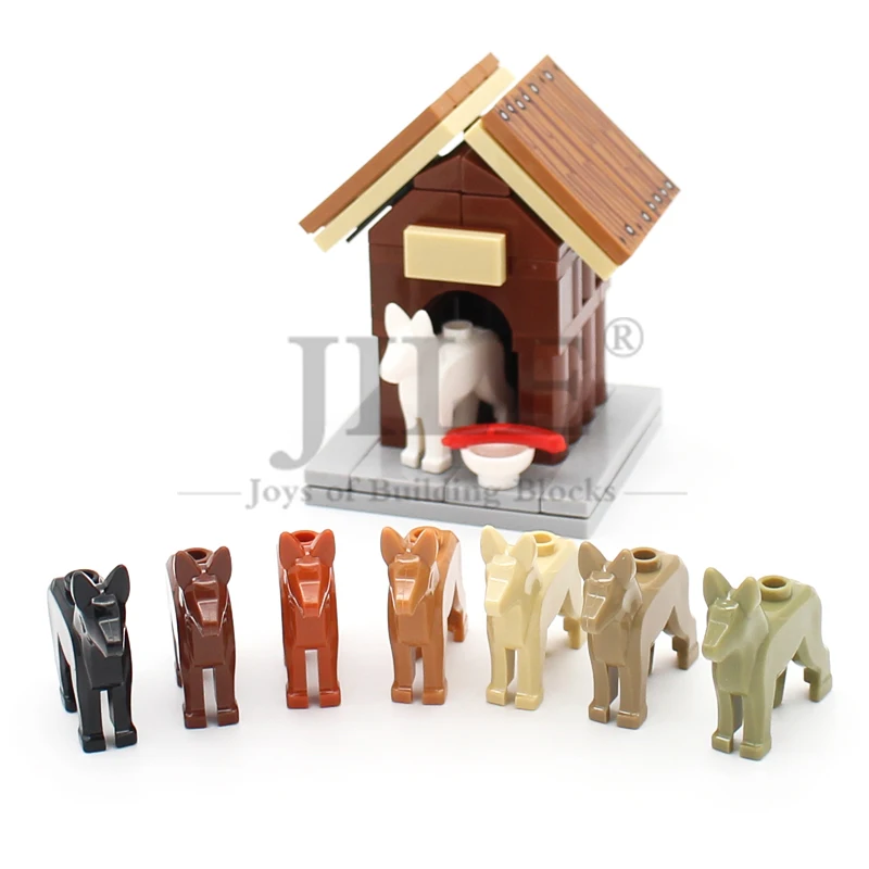 MOC Building Blocks DIY Dog Alsatian German Shepherd 92586 Bricks Toys Educational Animal Compatible with Assembles Particles