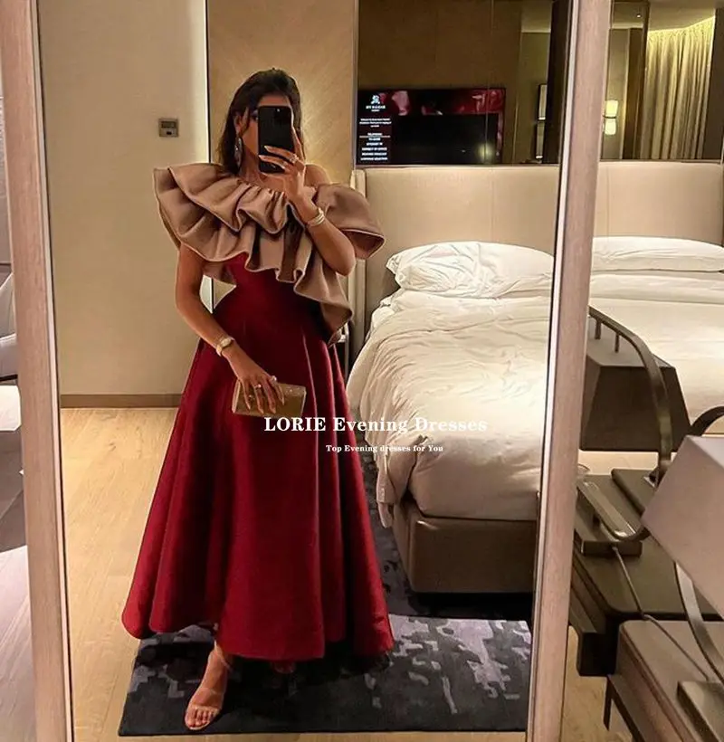 Lorie verde arábia saudita vestidos de baile 2022 dubai plissado mancha robes de soirée fora do ombro em camadas babados vestidos de noite