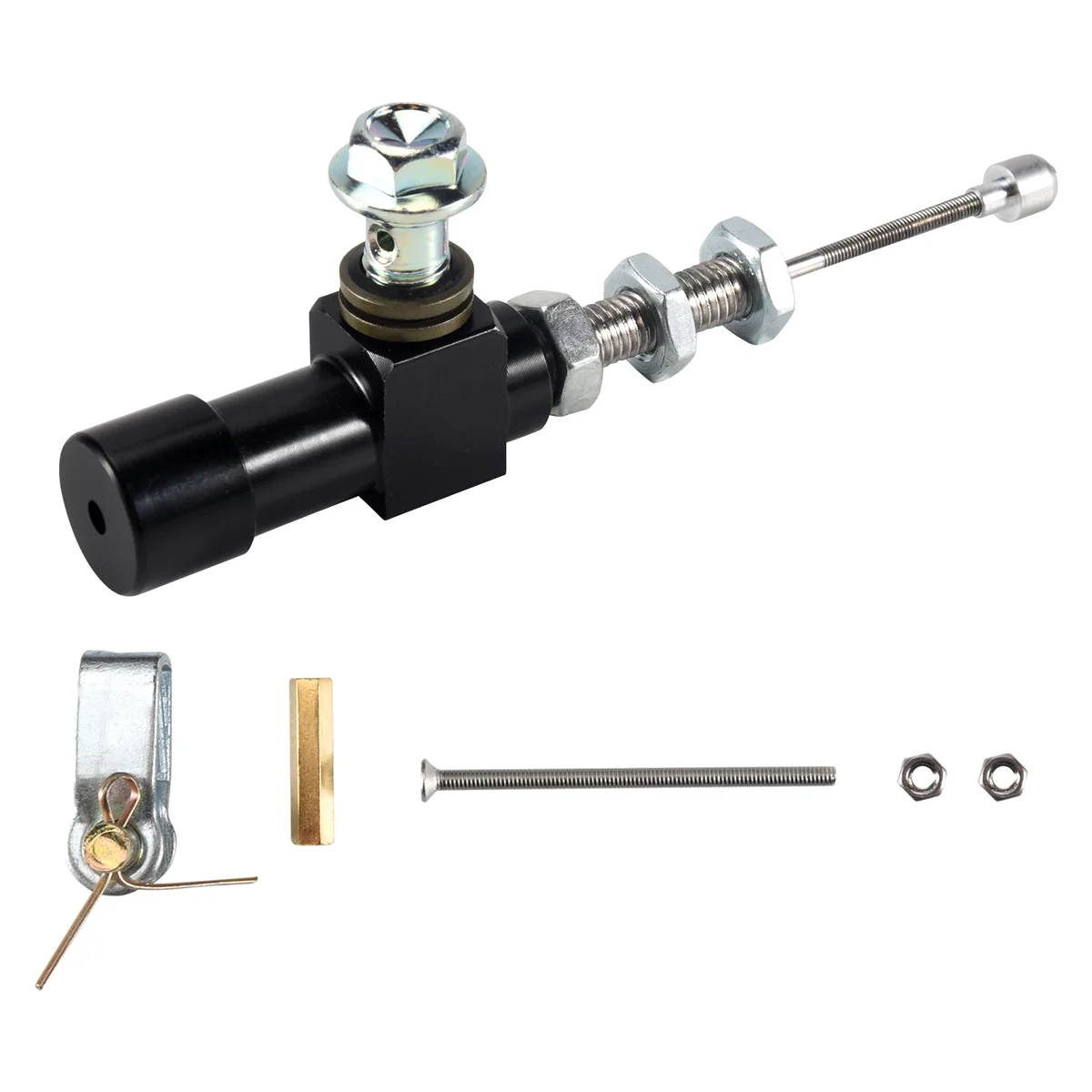 오토바이 유압 클러치 마스터 실린더 로드 브레이크 펌프, M10 x 1.25mm, 알루미늄 블랙