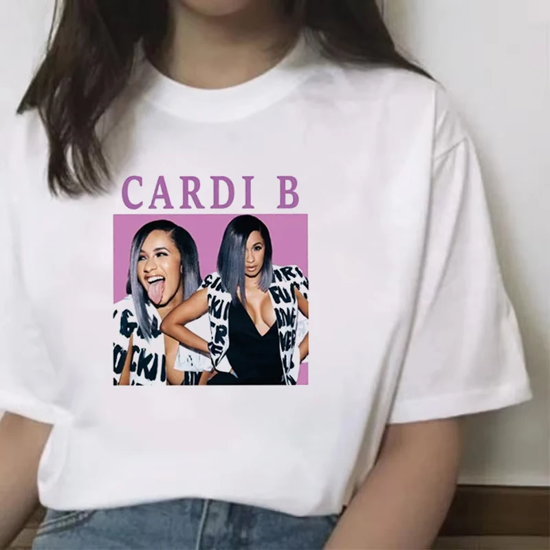 

Cardi B Rapper Women T-shirt Alphabet Fans Gift Streetwear Harajuku Goth Short Sleeves T Shirt Unisex Tops Fasion Y2k Clothing
