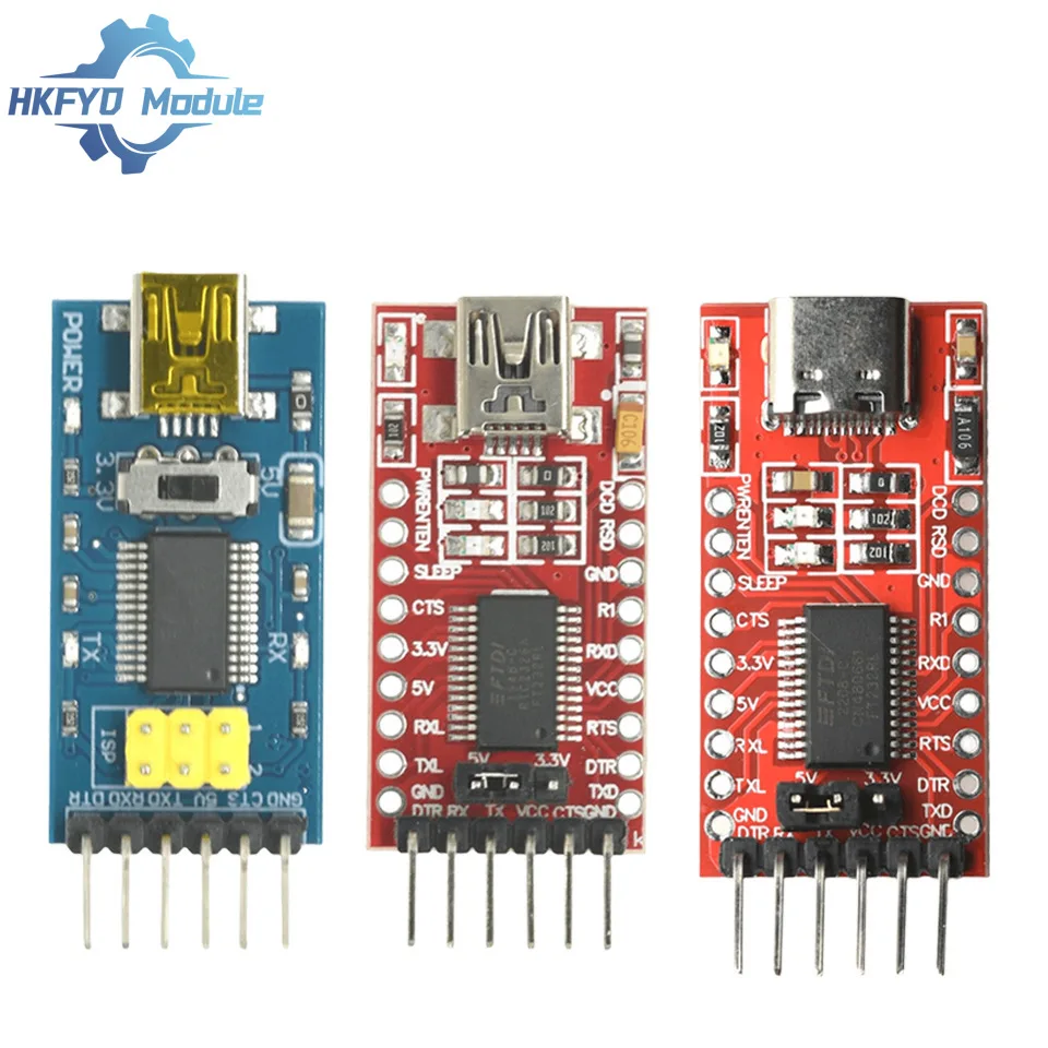 อะแดปเตอร์ FT232RL FTDI USB 3.3V 5.5V to TTL อนุกรมโมดูลอะแดปเตอร์ FT232 mini USB เป็น TTL 232