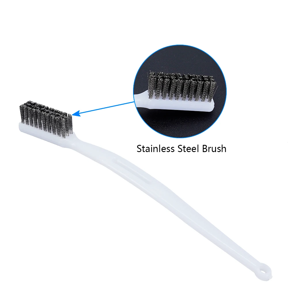 3Pcs Copper Wire Toothbrush Nozzle brush For 3D Printer Ender 3 Extruder Cleaner Tool Copper Brush Stainless Steel Brush