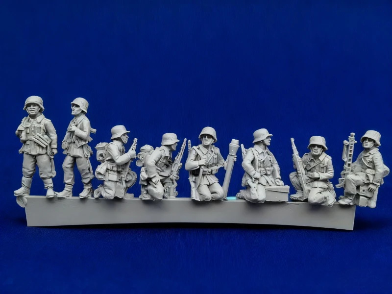 

Масштаб 1/72, литая под давлением фигурка из смолы, комплект модели немецкого танка, 8 фигурок, неокрашенные