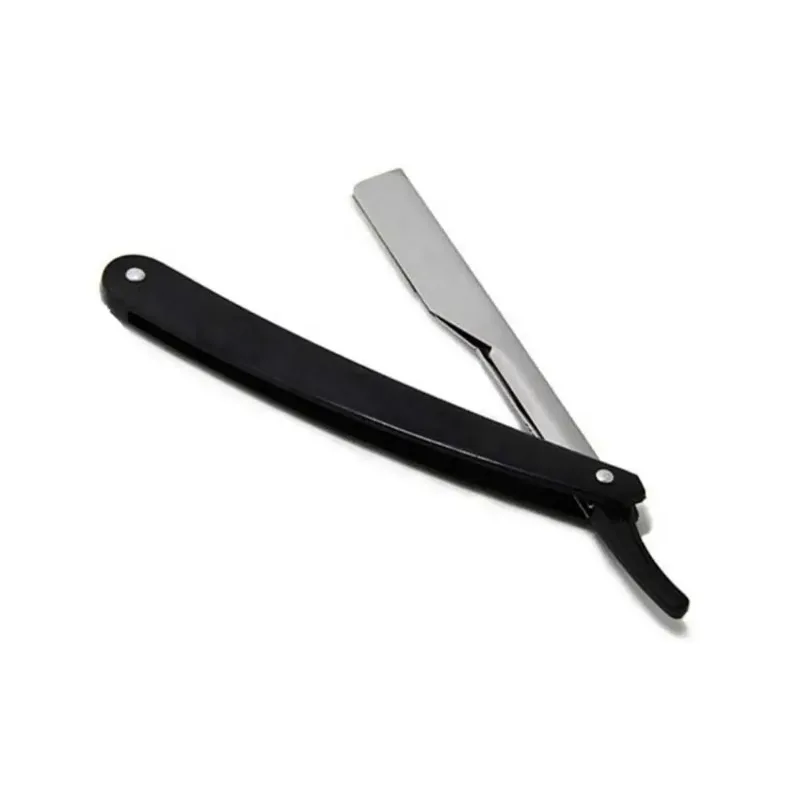 5pcs Adjustable Folding Straight Edge Razor - Stainless Steel Manual Shaver for Beard & Hair Cutting, Barber Tools Kit