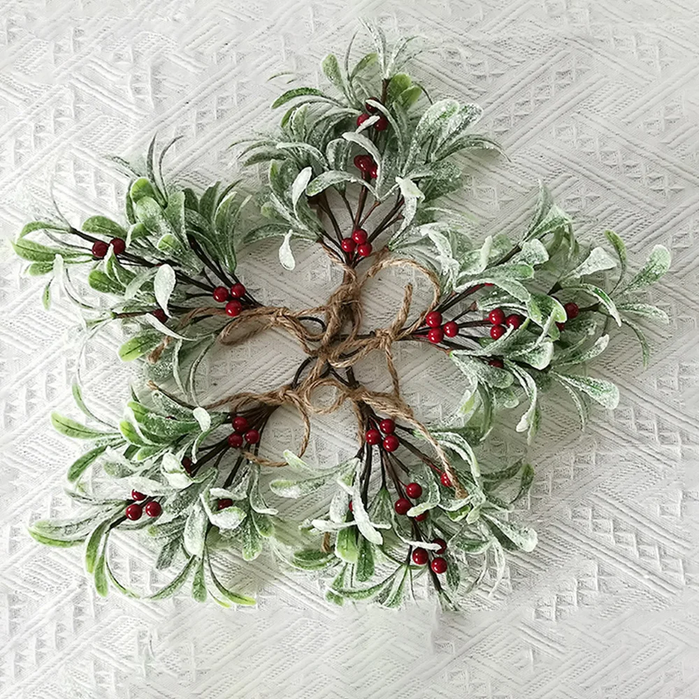 Simulation Christmas Mistletoe Ornaments DIY Handcraft Wedding Family Party Christmas Plant Home Decoration Accessories