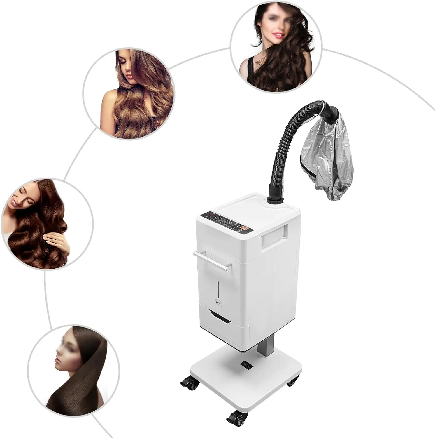 

Vertical 500W Nano Hair Steamer Professional Nano Hair Steamer Multifunctional Anion Hair Color Processor Beauty Salon