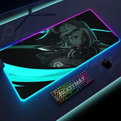 Valorant große rgb gamer mouse pad 40x90cm maus matte spiel mouse pads led tastatur matten leuchtende schreibtisch pads mauspad für pc